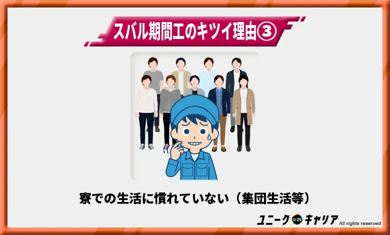 寮での生活に慣れていない（集団生活等）