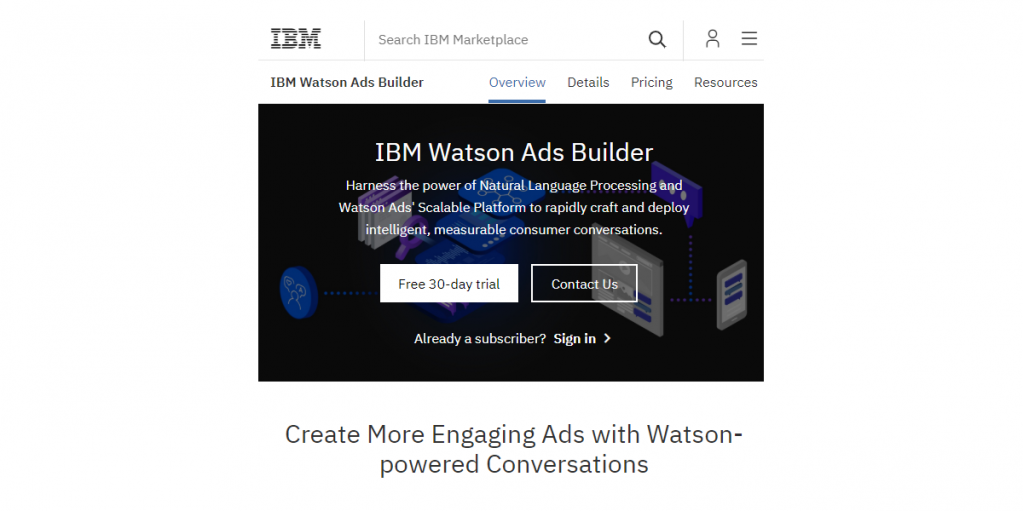 IBM、「Watson Ads Builder」 でAI対応のチャットボットに広告を表示可能に